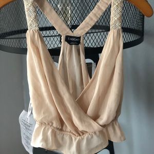 Brand New Never Worn Bebe Beaded Crop or Tank Top